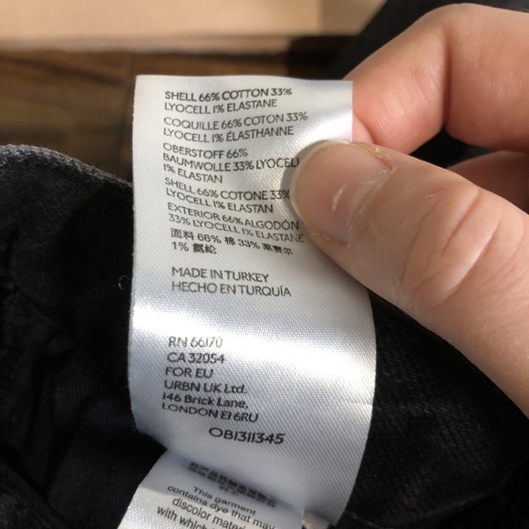 We the Free Bren Boyfriend Jean Size 25 Black Grunge Goth Indie Sleeze - Picture 11 of 16